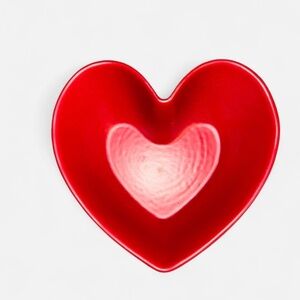 Red Heart-Shaped Dish